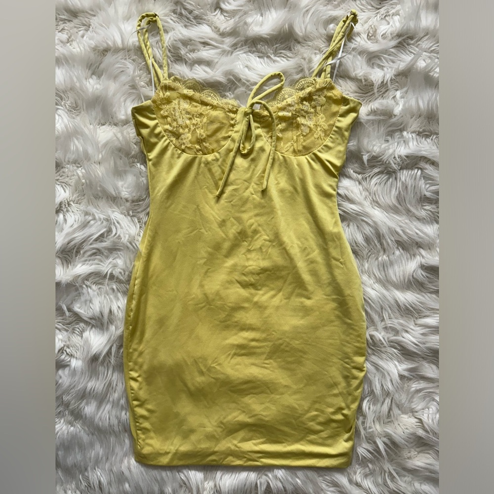Thatssofetch Thiago Yellow Mini Dress Small Us 4 - image 4